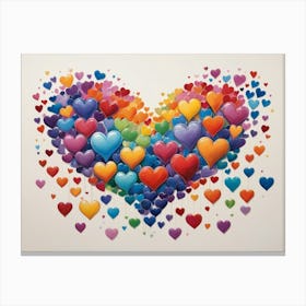 Rainbow Hearts Canvas Print