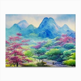 Springtime In The Mountains  Canvas Print