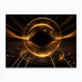 Golden Sphere Canvas Print