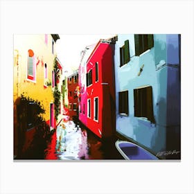 Venice Canals - Waterway View Canvas Print