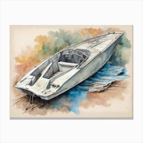 Speed Boat Canvas Print