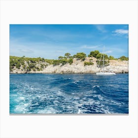 Sailboat In The Sea Canvas Print