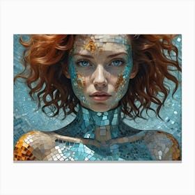 Mosaic Woman Canvas Print