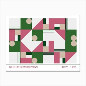 Bauhaus Pink Exhibition 9 Canvas Print