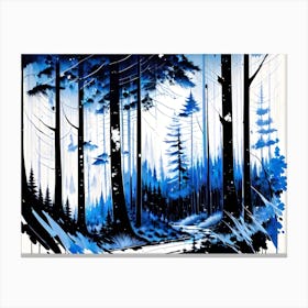 Blue Forest 1 Canvas Print