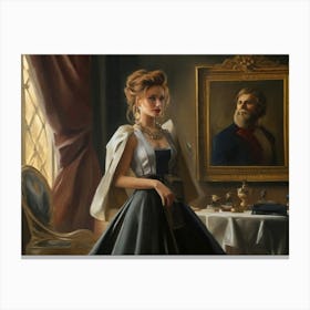 Lady In Black 3 Canvas Print