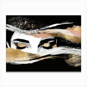 Gold And Black Painting 5 Canvas Print