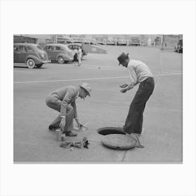 Checking Sewers In Bisbee, Arizona By Russell Lee Canvas Print