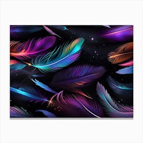 Feathers Wallpaper Canvas Print