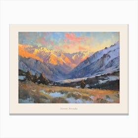Western Sunset Landscapes Sierra Nevada 2 Poster Canvas Print