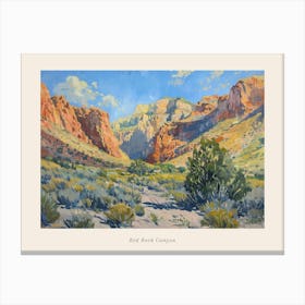 Western Landscapes Red Rock Canyon Nevada 4 Poster Canvas Print