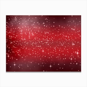 Pastel Red Shining Star Background Canvas Print