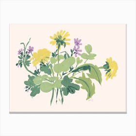 Green Meadow Bouqet Canvas Print