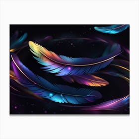 Colorful Feathers 7 Canvas Print
