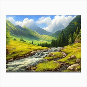 Mountain Meadow Creek Canvas Print