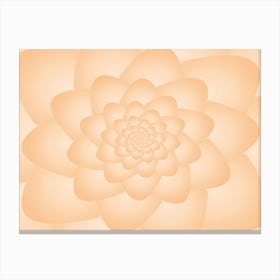 Pastel Colors Flower Pattern Set Orange Canvas Print