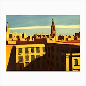 Barcelona Cityscape Canvas Print