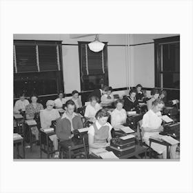 Untitled Photo, Possibly Related To Typing Class At The San Diego Vocational School, During The Day High School Canvas Print