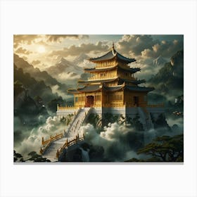 Golden Pagoda Canvas Print