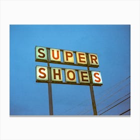 Super Shoes Sign Canvas Print