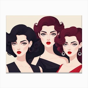 Three Beautiful Women Canvas Print