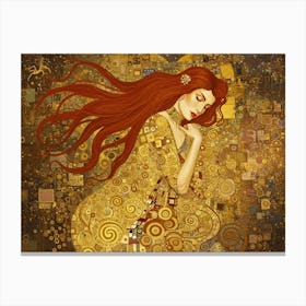 Golden Woman By Gustav Klimt Leinwandbild