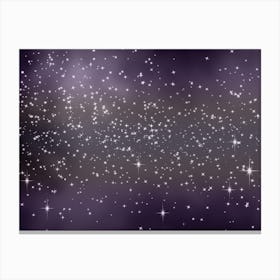 Grey And Lavender Tone Shining Star Background Canvas Print