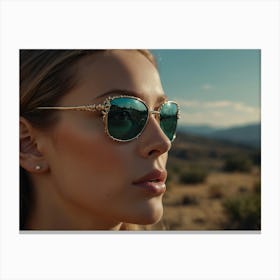 Woman In Sunglasses Canvas Print