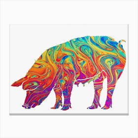 Animal Negative Space ― Pig Canvas Print