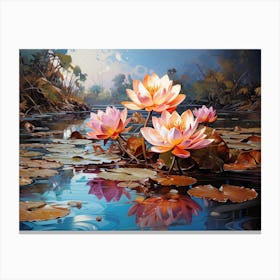Lotus Flower Painting 1 Canvas Print