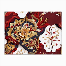 Russian Floral Pattern Canvas Print