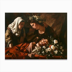 Contemporary Artwork Inspired By Caravaggio 3 Canvas Print
