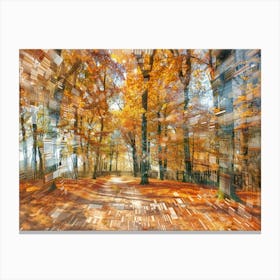 Abstract Autumn Forest Canvas Print