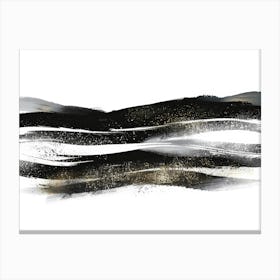 Abstract Black And White Painting 24 Canvas Print