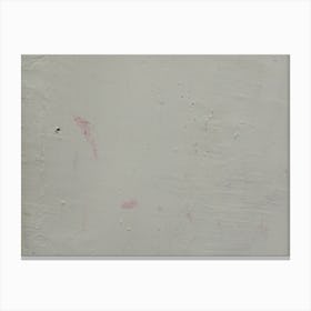 White wall background with hole and red marks Canvas Print