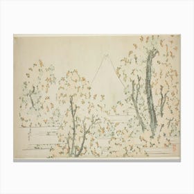 Fuji And Cherry Blossom, Katsushika Hokusai Canvas Print