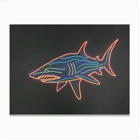 Neon Orange Carpet Shark 4 Canvas Print