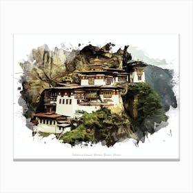 Taktshang Goemba, Western Bhutan, Bhutan Canvas Print