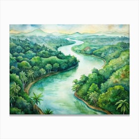 River In The Jungle 1 Canvas Print