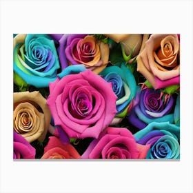 Colorful Roses 4 Canvas Print