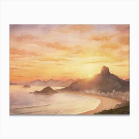 Sunset In Rio 1 Canvas Print