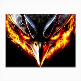 Eagle In Flames Canvas Print