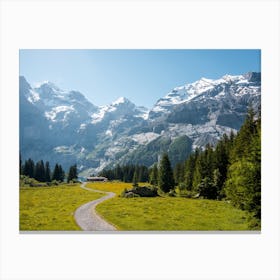 Hiking through the Alps in Switzerland Canvas Print