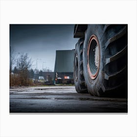 Big Truck On The Road Canvas Print