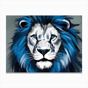 Blue Lion Canvas Print