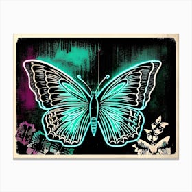 Neon Butterfly 1 Canvas Print