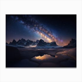 Starry Night Scene With Stunning Skies Canvas Print