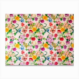 Flowers On A White Background Canvas Print