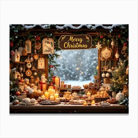 Christmas Market Canvas Print