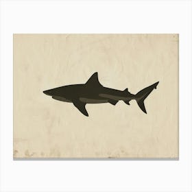 Dogfish Shark Silhouette 5 Canvas Print